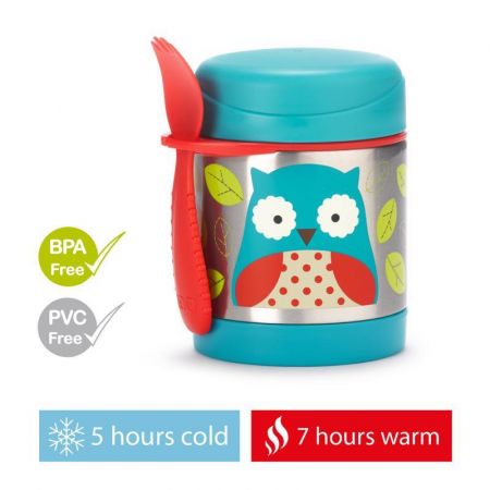 SKIPHOP SKIP HOP Zoo Termoska na jídlo se lžičkou/vidličkou Sovička 325 ml, 3r+