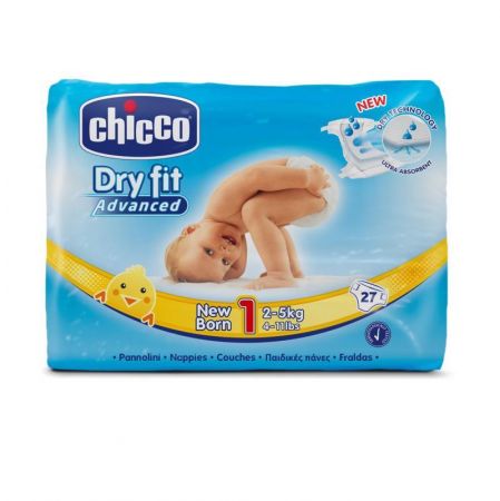 Chicco CHICCO Dry Fit Pleny jednorázové 1 Newborn (2-5 kg) 27 ks