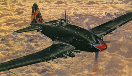 Směr Model Iljušin II-10/Avia B-33 15,5x18,5cm v krabici 25x14,5x4,5cm