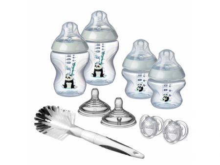 Tommee Tippee Sada kojeneckých lahviček C2N s kartáčem Girl