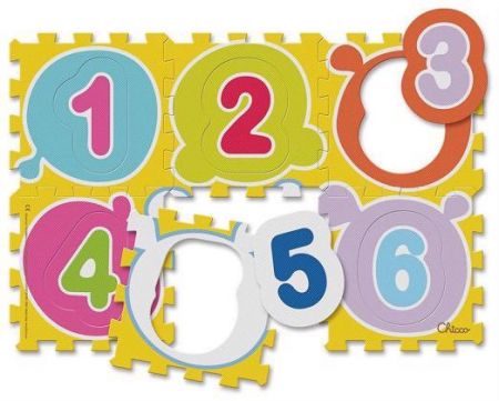Chicco CHICCO Puzzle pěnové Čísla 30x30 cm, 6 ks