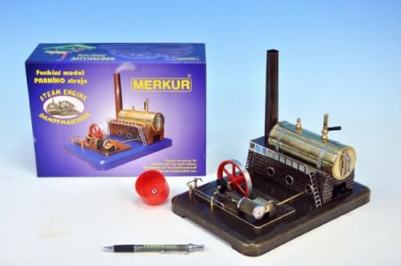Merkur Toys MERKUR funkční model parního stroje Medium krabici 28x11x20cm