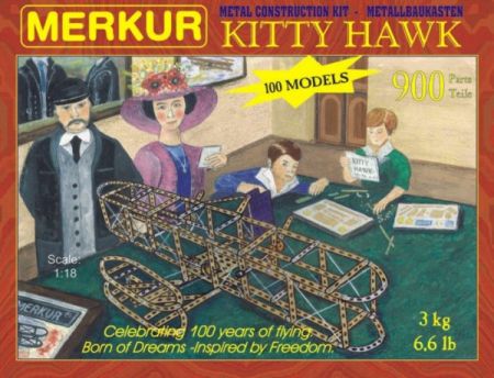 Merkur Toys Stavebnice MERKUR Kitty Hawk 100 modelů 900ks v krabici 36x27x5cm