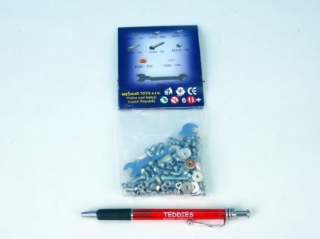 Merkur Toys MERKUR ND 108 Šroubky a matice 176ks v krabičce 22x7x3cm