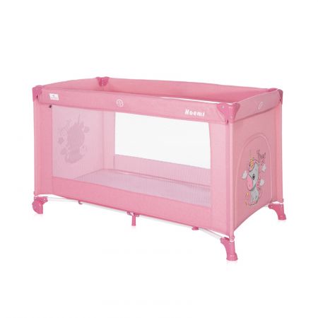 Cestovní postýlka Lorelli NOEMI 1 vrstva ROSE VELVET UNICORN