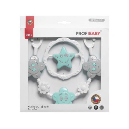 Profibaby Souprava chrastítko řetěz + chrastíko hvězdička/kytička
