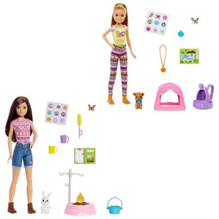 MATTEL - Barbie Dha Kempující Sestra Se Zvířátkem , Mix Produktů