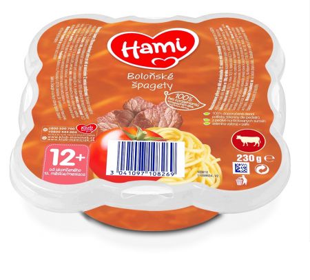 HAMI HAMI Malý Gurmán: Boloňské špagety (230 g)