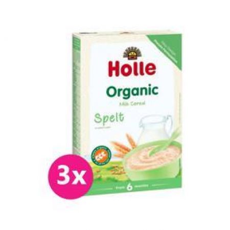 HOLLE 3x HOLLE Kaše mléčná Bio špaldová 250 g
