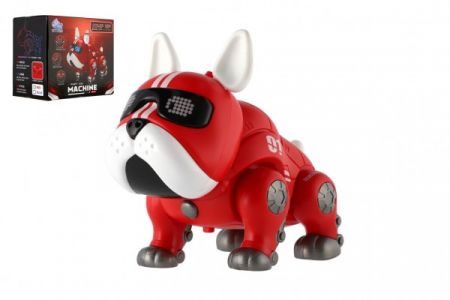 Teddies Robopes červený plast na baterie se světlem, zvukem v krabici 18,5x16x11cm