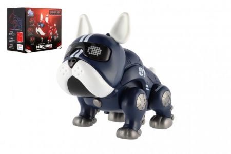 Teddies Robopes modrý plast na baterie se světlem, zvukem v krabici 18,5x16x11cm