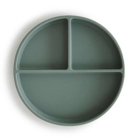 Mushie Silikonový talíř s přísavkou-Cambridge Blue