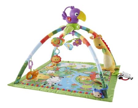 MATTEL - Fisher Price Luxusní Hrací Dečka Rainforesttm S Hrazdičkou