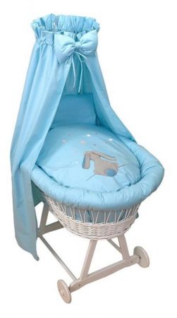 Amy proutěný koš s kompletním vybavením Fluffy-Blue