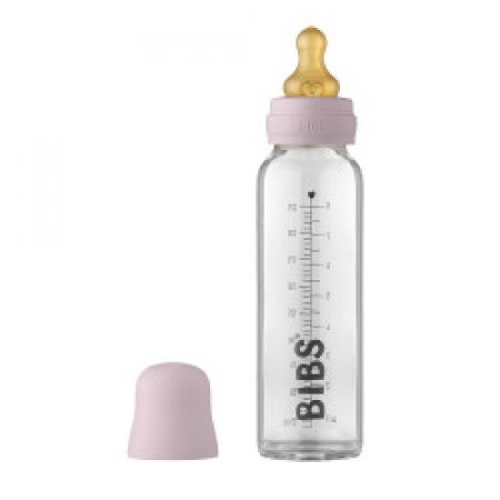 BIBS skleněná láhev 225ml Dusky Lilac