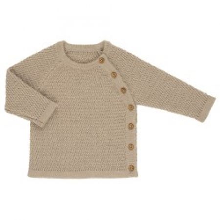 Voksi merino svetr Honeycomb 62-68 Melange Sand