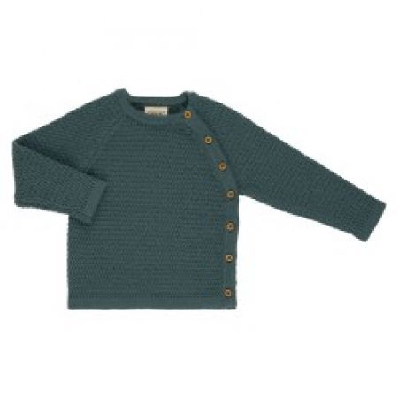 Voksi merino svetr Honeycomb 62-68 Sea Green