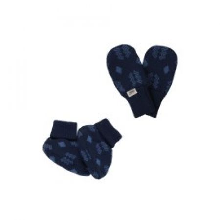 Voksi® New Nordic Double Knit rukavice a capáčky 6-12m Blue