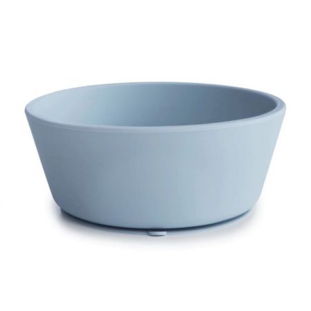 Mushie Silikonová miska s přísavkou-Powder Blue