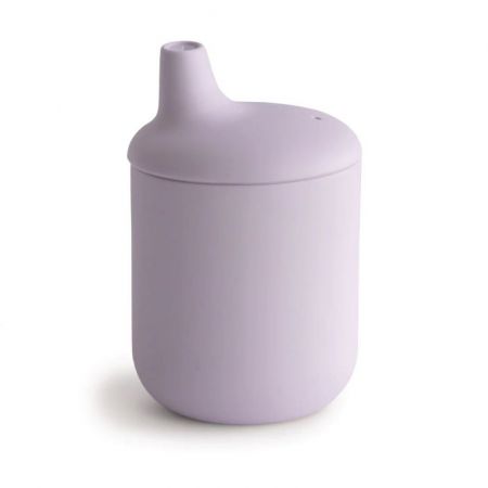 Mushie Silikonový hrneček s pítkem-Soft Lilac