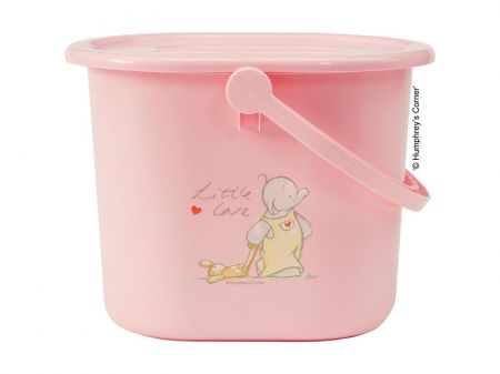 Bébé Jou kyblík na pleny s víkem HUmphrey růžová