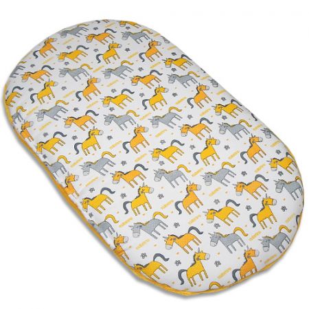 Babyrenka matrace Basket double pro koše a kočárek 70x40 cm Unicorn yellow