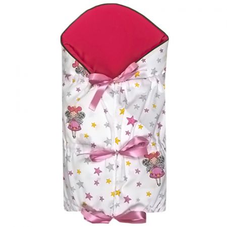 Babyrenka zavinovačka 80x80 stahovací s výztuží Ula Víla pink