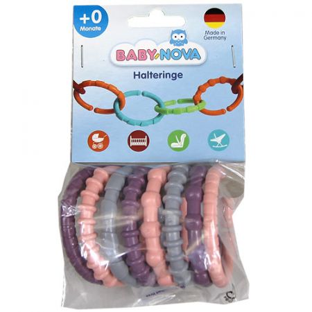 Baby Nova řetěz na kočárek 8 ks růžovofialový