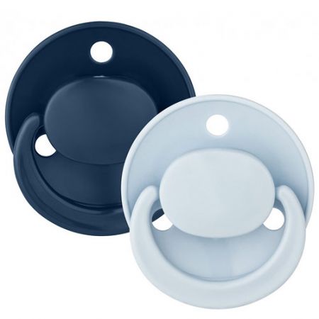Baby Nova dudlík latex kulatý 0-24 m 2ks modrý