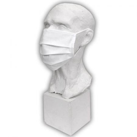 Babyrenka rouška bavlněná na gumu s kapsou na filtr 18x10 cm 1ks Bílá