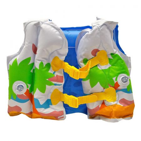 Bestway dětská nafukovací vesta Tropical 3-6 let bílá s tiskem