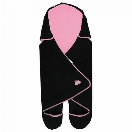 Babyrenka zavinovačka do autosedačky Basic Fleece černá pink