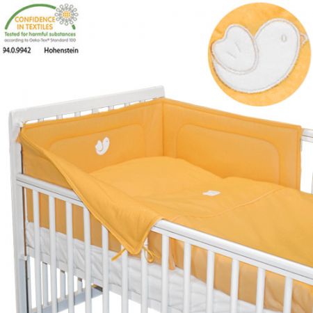 Babyrenka ochranný límec do postýlky 180 cm Bird orange