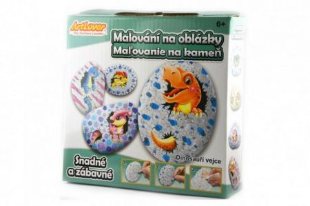 SMT Creatoys. Malování na oblázky/kameny Dinosauří vejce kreativní sada v krabičce 15x14,5x4cm