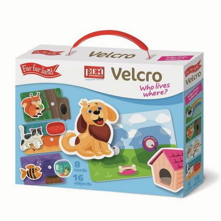PEXI Velcro skládačky - Kdo kde bydlí ?