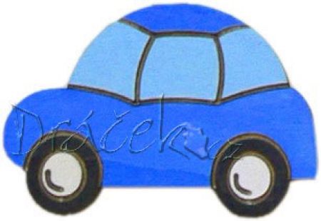 Nábytková úchytka Auto modré - knopka