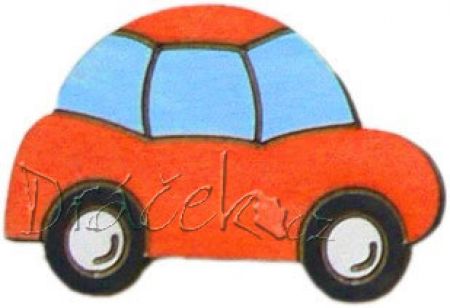 Nábytková úchytka Auto červené - knopka