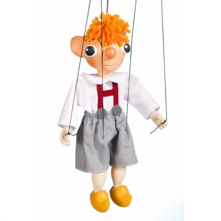 Loutka Hurvínek dřevěný 20 cm