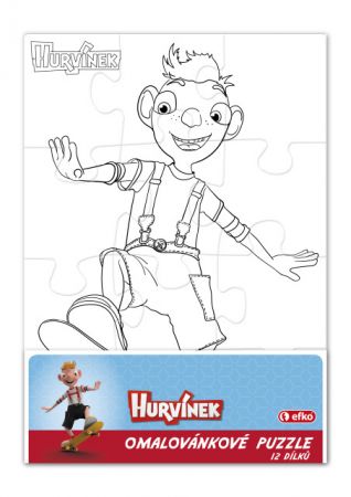 Efko Puzzle HURVÍNEK - namaluj si sám obdélník 12 dílků