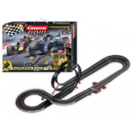 Autodráha Carrera GO!!! 62524 Racing Heroes 5,3m + 2 formule v krabici 58x40x10cm