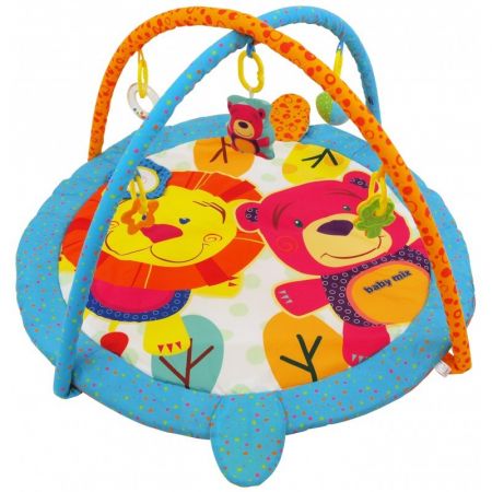 Baby Mix Hrací deka s hrazdou - Lev a Méďa