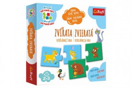 Trefl Zvířata vzdělávací společenská hra pro nejmenší v krabici 20x20x5cm 24m+
