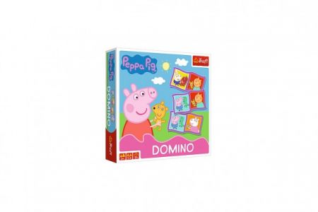 Trefl Domino papírové Peppa Pig/Prasátko Peppa 28 kartiček společenská hra v krabici 20x20x5cm