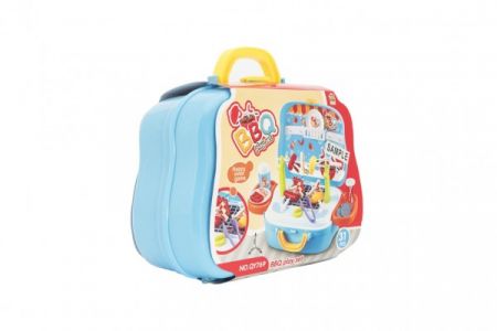 Teddies Sada na grilování plast s doplňky 31ks v plastovém kufříku 24x20x10cm