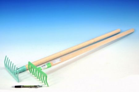 Hrábě kov/dřevo 80cm 2 barvy nářadí