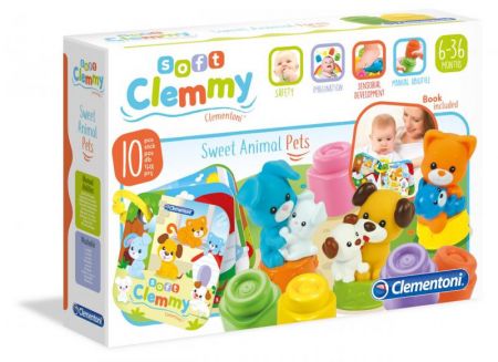 Clementoni Clemmy baby - kostičky s knížkou, domácí zvířata