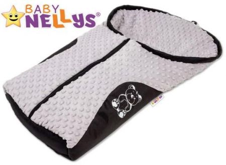 Fusák nejen do autosedačky Baby Nellys ® MINKY - šedý