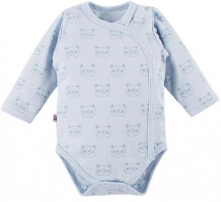 EEVI Kojeneké body dl. rukáv, zapínání bokem Big Bear, modré, 56 (1-2m)