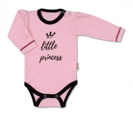 Baby Nellys Body dlouhý rukáv, růžové Little Princess, 56 (1-2m)