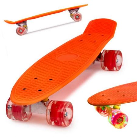 Ikonka Pennyboard se svíticími LED kolečky oranžový